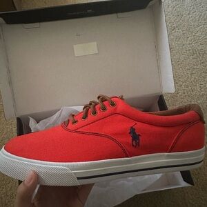 Polo by Ralph Lauren Men's Vibrant Red Sneakers